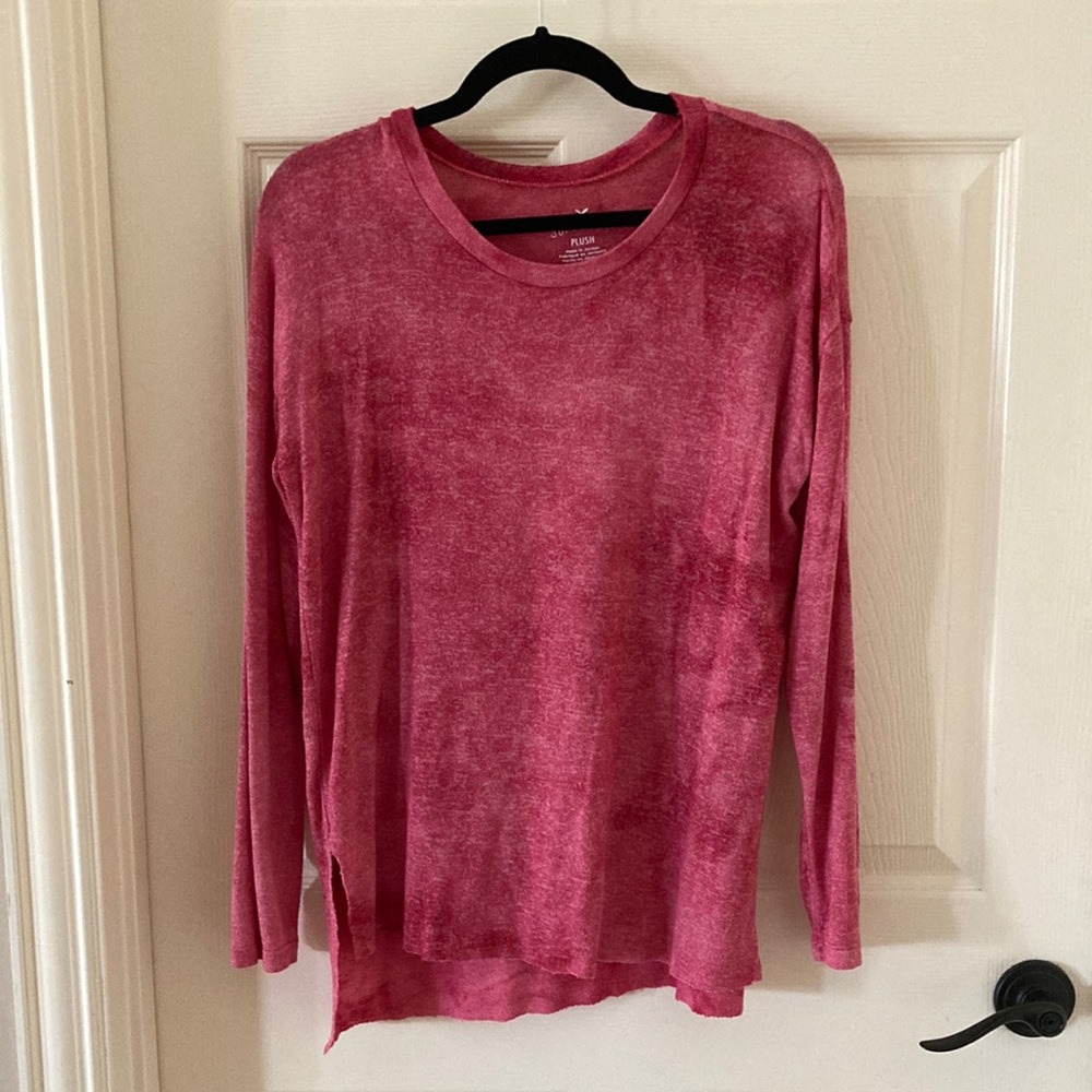American Eagle Tie Dye Pink Ultra Soft Pullover Sweater Top Blouse Small S EUC